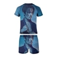 thumbnail image 6 of Johnny Depp Boys 2-Piece Swimsuit Set Bathing Suit Short Sleeve Swimwear Sets with Swim Trunk 10-12Y(150cm), 6 of 7