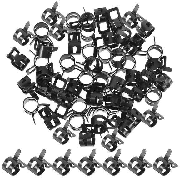 50pcs Hose Clamps Hose Clips Fuel Vacuum Hose Clamps Tube Fastener Clamps