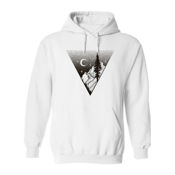 Halftone Landscape Design Hoodie Men -Image by Shutterstock, Male Small