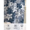 thumbnail image 6 of Sheer Curtains 54 Inch Length, Blue White Flowers Semi Sheer Curtains Light Filtering Window Treatment, Country Vintage Botanical Floral Privacy Voile Drapes for Living Room Bedroom 52x54 Inch, 6 of 7