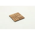 thumbnail image 5 of Nordic Teak (10 sq ft) Natural Outdoor Interlocking Floor Tiles, 9 Slat - Beige, 5 of 5