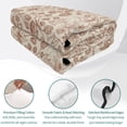 thumbnail image 4 of King Quilt Set 96''x106'', Brown Flowers Lightweight Bedspread Coverlet Set with 2 Pillow Shams, Vintage Farmhouse Floral Leaves Vines Breathable All Season Quilt Bedding for Bedroom/Guest Room, 4 of 9