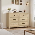 thumbnail image 7 of 6 Dresser for Bedroom, 47 in Wide Drawer Dresser with Storage Freestanding, Wooden Closet Storage Chest for Living Room, Bedroom, Entryway, Natural Oak, 7 of 7