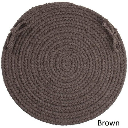 

Rhody Rug Venice Reversible Braided Chair Pads (Set of 4) Brown
