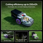 ANTHBOT N8 Robotic Lawn Mower with Sweeper,4G NetRTK,1/2 Acre,4-in-1 Mowing and Grass Collection System,23L Large-Capacity Leaf Collection Bin