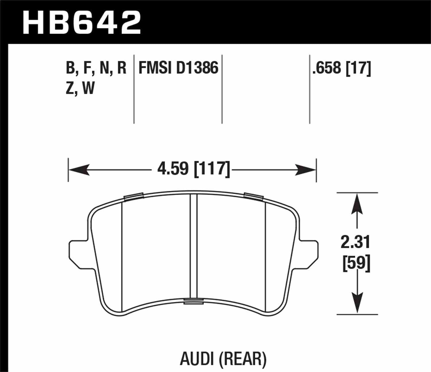 Hawk Performance HB642B.658 HPS 5.0 Disc Brake Pad Set