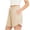 Khaki, variant on CBASIHI Womens Summer Gingham Shorts With Pockets- Lightweight Trendy Casual Beach Elastic Drawstring Waist Wide Leg Lounge Shorts Red Size S-3XL