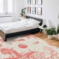 thumbnail image 6 of Area Rugs Indoor Non-Slip Rectangle Rug 5x8 Ft Vintage Starfish Coral Seahorse Shell Ocean Red Rug Rubber Backing Floor Mats Non Shedding Home Decor Carpet for Entryway Living Room, 6 of 8