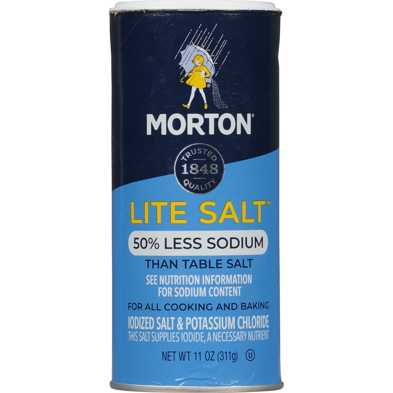 Morton Salt Lite Salt, 11 oz Canister