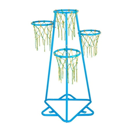 Kids Basketball Hoop 4-Hoop Portable Basketball Stand with Adjustable Heights