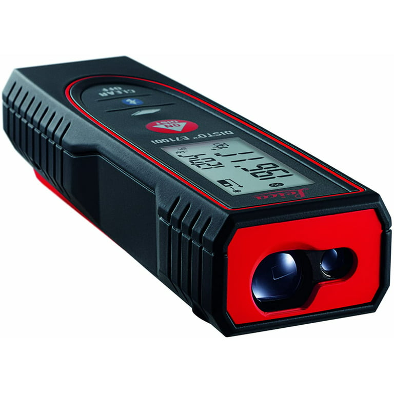 leica disto e7100i 200ft laser distance measure with bluetooth, black/red 