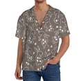 thumbnail image 1 of Fotbe Retro Bunny Camisa Estampada de Manga Corta para Hombre, Casual de Verano, Estilo Playero, Sin Arrugas-Large, 1 of 5