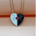 thumbnail image 2 of HOOUN 2 Pcs Broken Heart Best Friend Stick Man Pendant Friendship Necklace Chain Gift, 2 of 4