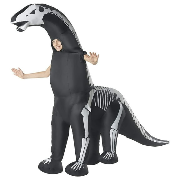 Morph Kids Skeleton Diplodocus Inflatable Costume Boys Halloween Dinosaur Halloween Black S