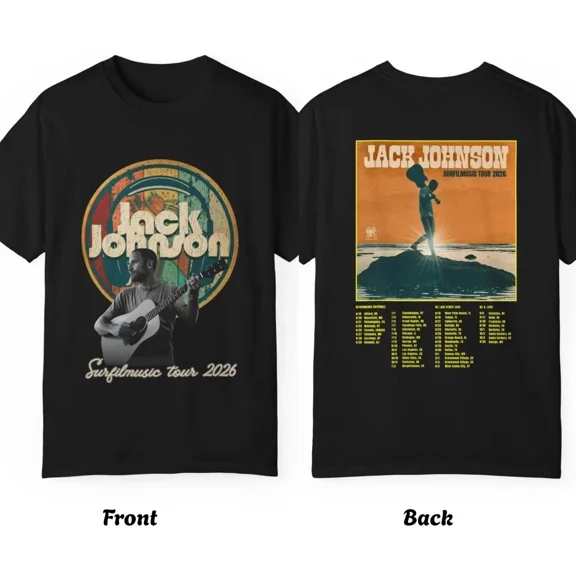 Jack Johnson SURFILMUSIC Tour 2026 T-Shirt For Fan