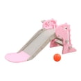 thumbnail image 1 of Dinosaurio en forma de tobogán Escaleras Juguetes de desarrollo Juego de deslizamiento suave Material didáctico Diapositivas Juguete para guardería Rosado Hugo Tobogán interior, 1 of 10
