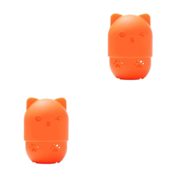 Vogacara Caja de almacenamiento lavable y reutilizable de gel de sílice Durable y fácil de limpiar El lavamanos inferior es de color naranja naranja 2piezas
