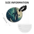 thumbnail image 5 of Whale 2pcs PU Leather Round Bag Tags Suitcase Handbag Tags with Privacy Cover and Name ID Tag for Travel Luggage, Handbags, Backpacks, School Bags, 5 of 6