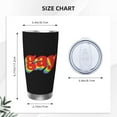 thumbnail image 4 of LGBT Pride Rainbow Gay Fingerprint 20oz Stainless Steel Tumbler With Lid And Straw Spill-Proof Insulation Travel Tumbler Cups Vacuum Coffee Cup For Ice Drinks & Hot Beverages, 4 of 6
