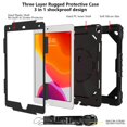 thumbnail image 2 of iPad 10.2 Shockproof Case, Dteck Heavy Duty Rugged 3 Layer Full Body Protection Case with Rotatable Hand Strap Kickstand / Shoulder Belt For 10.2" iPad 9th Gen/8th Gen/7th Gen,Black, 2 of 5