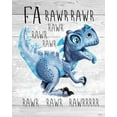 thumbnail image 2 of Sheena Pike Art 12x14 White Modern Wood Framed Museum Art Print Titled - Fa Rawr Rawr T Rex, 2 of 4