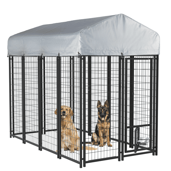BOSSIN 8x4x6 FT Heavy Duty Large Dog Kennel Playpen Outdoor with Secure Lock