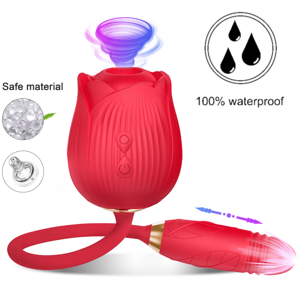 XBONP Rose Toys Sucking Vibrator Thrusting G Spot Stimulator for Women Red  - Walmart.ca