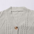 thumbnail image 6 of iHPH7 Knits Clothing Fisherman Sweater Women Fall Outfits for Women V Neck Cardigan for Women Knit Cardigans for Women Button Up Sweaters for Women Fall Cardigans for Women Khaki 4XL, 6 of 9