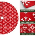 thumbnail image 6 of 36 Inch Christmas Tree Skirt – Velvet Plush Tree Mat, Soft Thickened Polyester with Red Ties, Single-Sided Printing, Available in 30in/36in/48in, Perfect for Holiday Xmas Tree Decoration, 6 of 7