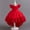 Red, variant on Children Rose Flower Train Skirt Cake Princess Dress Girl Bowknot Puffy Gown Dress Pink-4-5Years