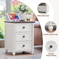 thumbnail image 5 of Joaxswe Farmhouse 4-Piece Bedroom Set: 54" Dresser, 43.5" Chest, 2 Nightstands with Charging Station, Wood Furniture for Living Room Hallway, White, 5 of 9