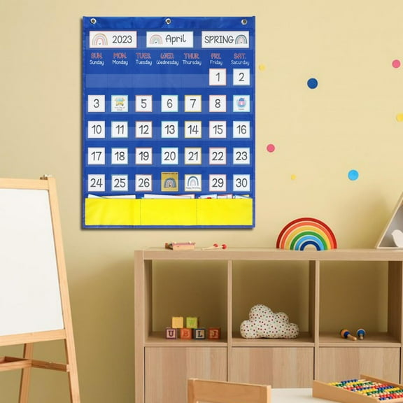 Calendar Pocket Chart Classroom Organized Chart Education Early Learning Teacher Supplies Home Kindergarten Wall Calendar Teaching Calendar