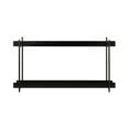 thumbnail image 5 of Kate and Laurel Dominic Modern Metal Bathroom Shelf, 28 x 7 x 15, Black, Contemporary Sleek 2-Tier Floating Shelves for Wall Decor, Display, and Over Toilet Storage, 5 of 9