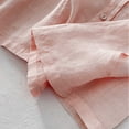 thumbnail image 5 of JUSLIO Hoodies for Women Full Button Front Chest Patch Pocket Breathable Sun Protection Shirt,Linen Hooded Drawstring Collar Hoodies Sweatshirts Pink M, 5 of 9