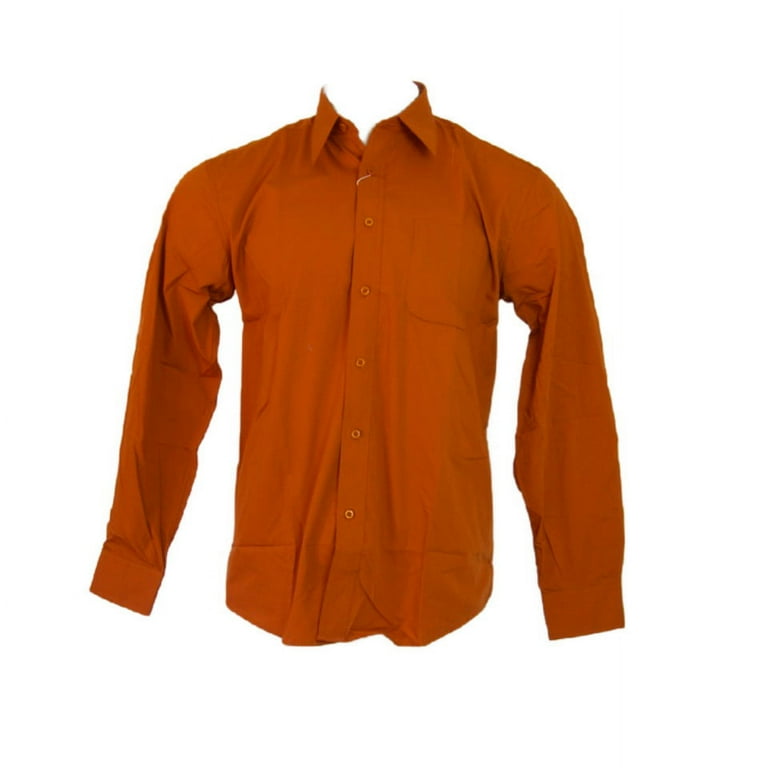 burnt orange dress shirt big and tall Point Orange Big & Tall Dress Shirts for Men for sale