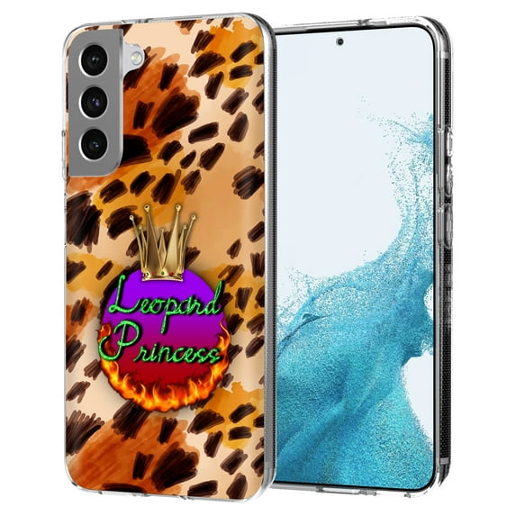 TalkingCase Slim Case Cover Compatible for Samsung Galaxy S22 Plus+ 5G, Leopard Princess Print, Lightweight,Flexible,Soft, USA