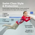 thumbnail image 4 of Girls One Piece Swimsuit Mermaid Scale Print Long Sleeve Costume Rash Guard Swimsuit for Girls Ages 6T, 4 of 10