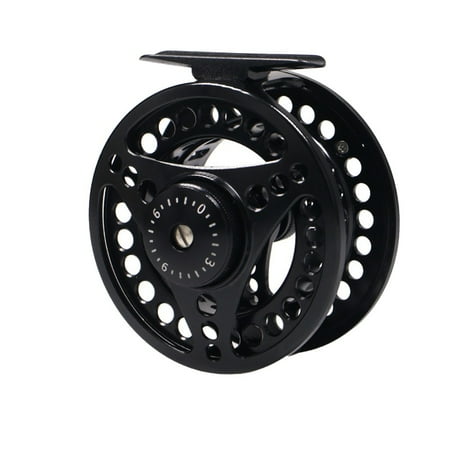 All Metal Cnc Adjustable Unloading Force Cast Weight Saltwater Fly Reel 5/6 Black