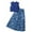Blue, variant on Uxgjfwu Girls Outfits Summer Clothing Casual Sleeveless Tops Loose Short Skirts Sets