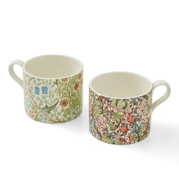 Spode - MUGS S/2 BLACKTHORN GOLDEN LILY: Morris Co