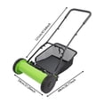thumbnail image 3 of Manual Lawn Mower with 5 Steel Blades, 16 Inch Push Reel Walk Behind Mower, Hand Push Grass Cutter with Adjustable Cutting Height for Small Yard, Garden, Patio, 3 of 14