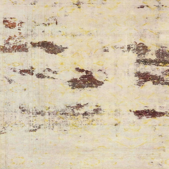 Ahgly Company Indoor Square Abstract Brown Solid Area Rugs, 6' Square