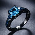 thumbnail image 5 of LINXIQIN Women Square Moissanite Couple Ring Multi-Gemstone Ring, 5 of 10