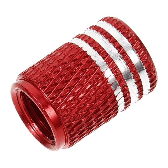 NIYANGLE Red Stainless Steel Motorcycle Tire Valve Caps Stem Covers