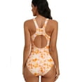 thumbnail image 4 of Alove Womens One-piece Sports Swimsuit Printed Abdominal Slim-fit Swimwear S-XL, 4 of 5