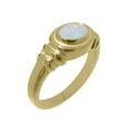 thumbnail image 1 of LBG British Made 18k Yellow Gold Natural Opal Unisex Statement Ring - 33 size options - Size 6.5, 1 of 4