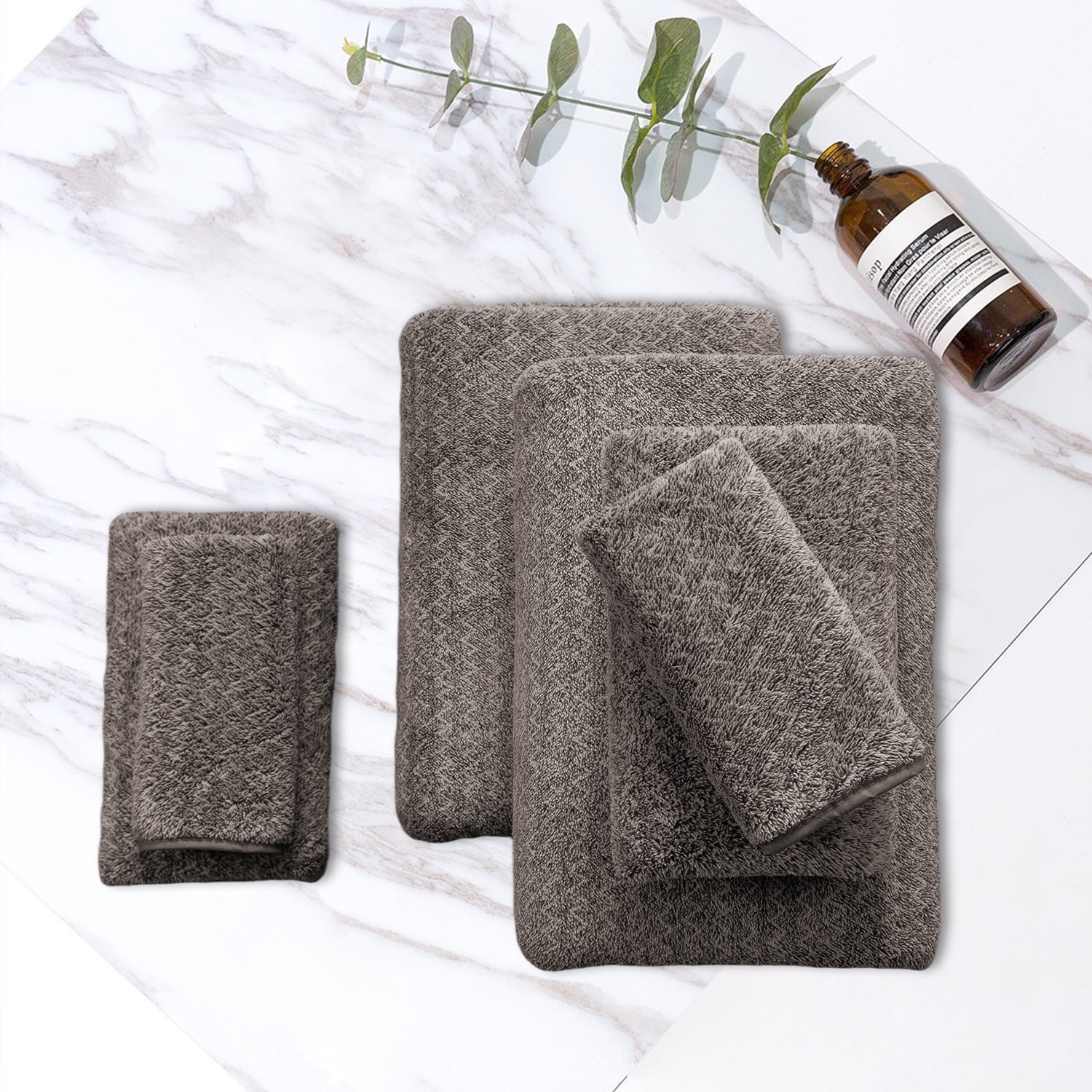 Kebury 4 Pack Bath Towels Extra large, 35"x70" Bath Sheets Towels Set For Adults, Oversize Bathroom Towel Ultra Soft Microfiber Quick Dry Highly Absorbent Shower Towel Spa Hotel Use (Dark Brown)
