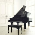 thumbnail image 3 of Costway PU Leather Solid Wood Piano Bench Padded Double Duet Keyboard Seat Storage Black, 3 of 8