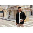 thumbnail image 2 of COOFANDY Mens Lightweight Button Down Shirt Jacket Casual Shacket Overshirt Black S, 2 of 4