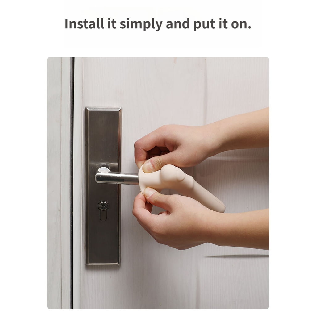 10pcs Against Fixed Elastomer Handle Guards for Entrances Drawers Fixed Security